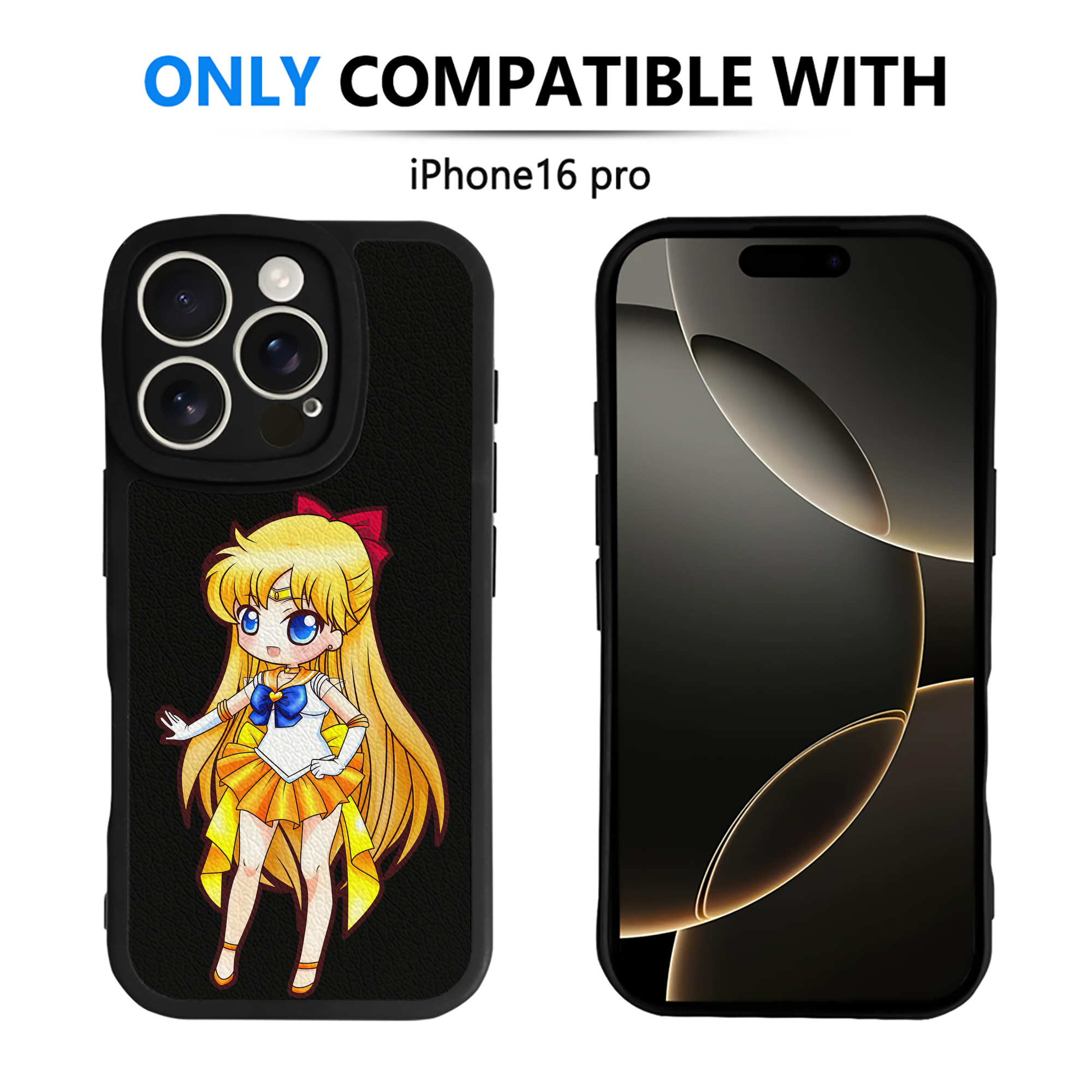 （画像用） 美少女戦士セーラームーン 愛野 美奈子 あいの みなこ Sailor Moon Aino Minako 【iPhone 16シリーズ対応】シリコンスマホケース（レザー調） 材質：シリコン